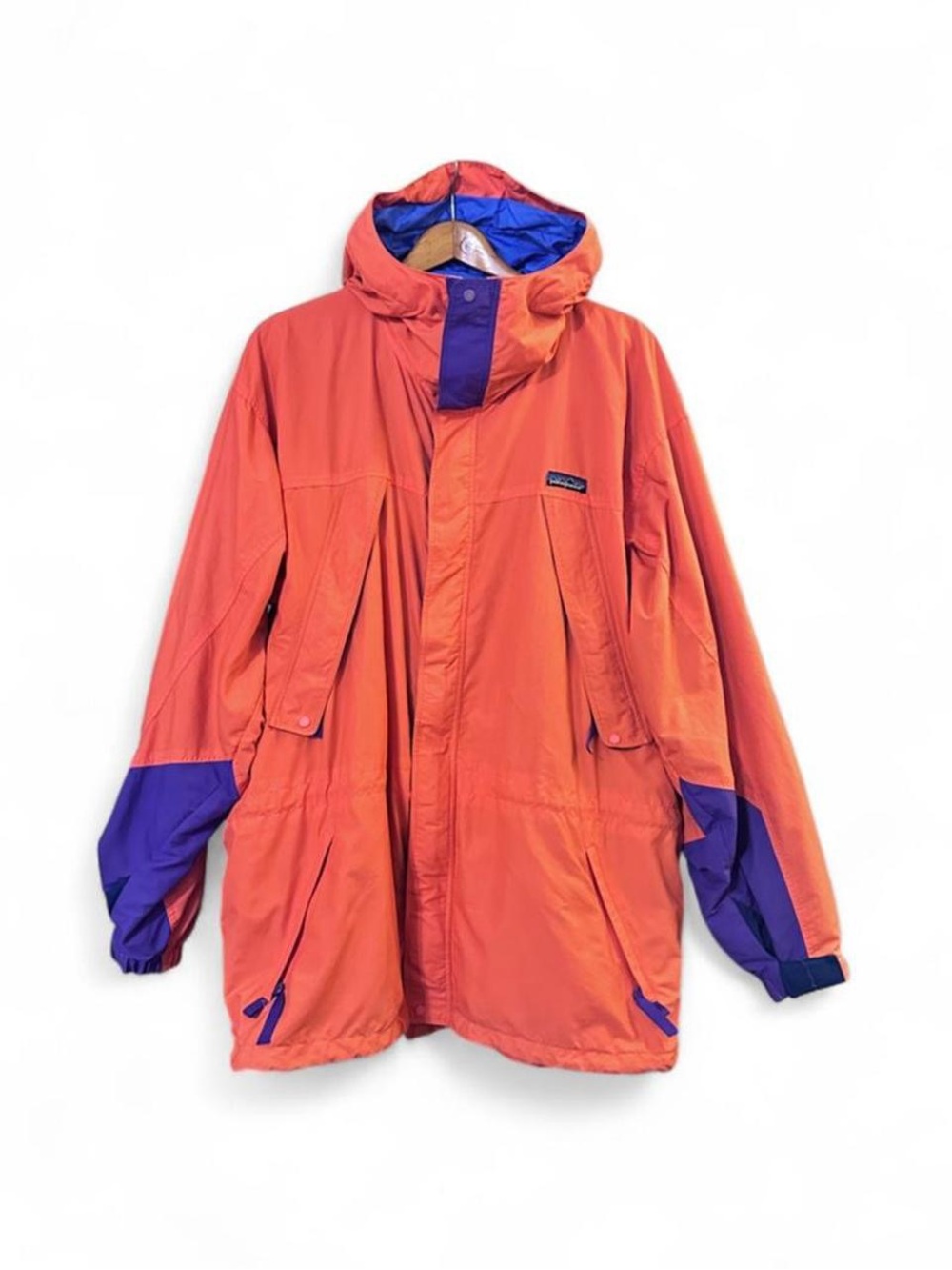 Vintage 94 Patagonia Orange Guide Shell Full Zip Jacket Hong Kong XL Extra Large